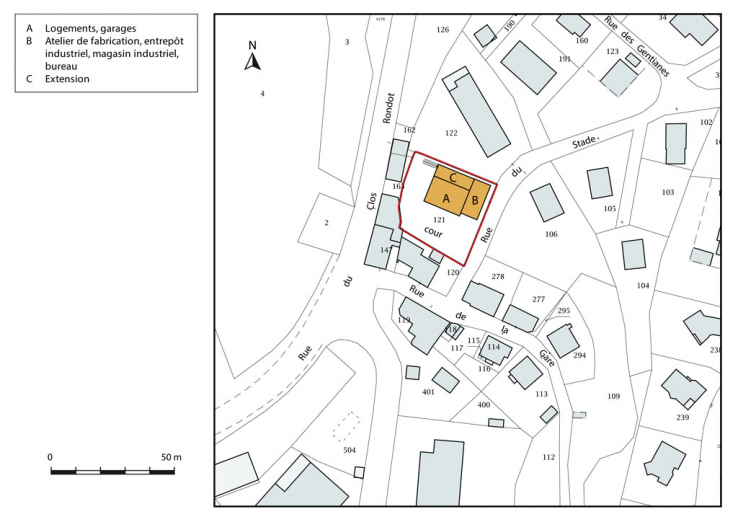 Plan-masse et de situation. © Région Bourgogne-Franche-Comté, Inventaire du patrimoine Plan-masse et de situation. © Région Bourgogne-Franche-Comté, Inventaire du patrimoine