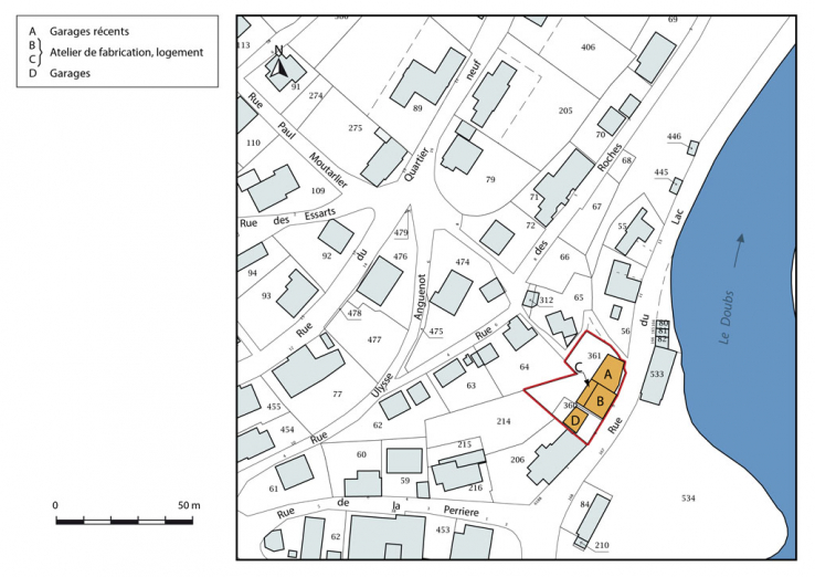 Plan-masse et de situation. © Région Bourgogne-Franche-Comté, Inventaire du patrimoine Plan-masse et de situation. © Région Bourgogne-Franche-Comté, Inventaire du patrimoine