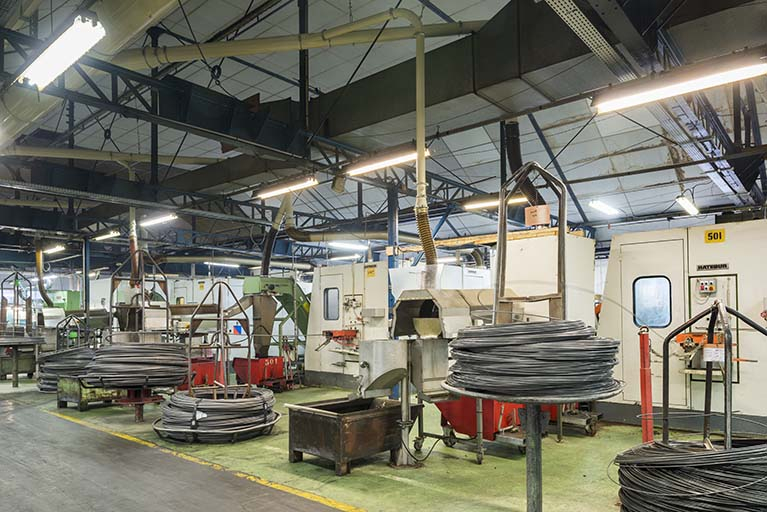 Atelier de fabrication (début 20e siècle) et sa charpente métallique. © Région Bourgogne-Franche-Comté, Inventaire du patrimoine