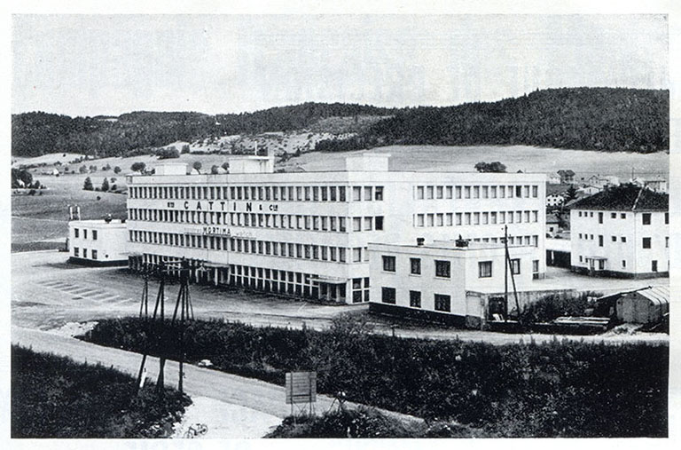 [Vue d'ensemble de l'usine peu après sa construction], années 1960. © Région Bourgogne-Franche-Comté, Inventaire du patrimoine