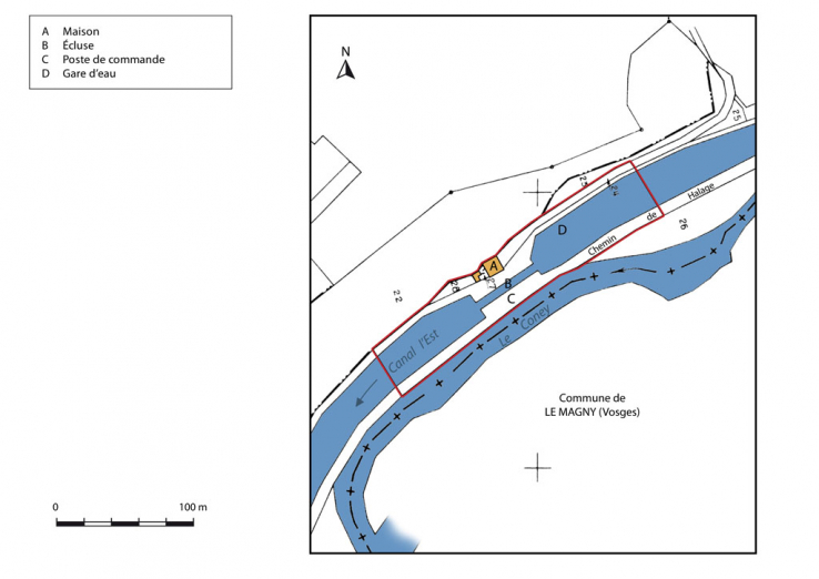 Plan masse et de situation. © Région Bourgogne-Franche-Comté, Inventaire du patrimoine