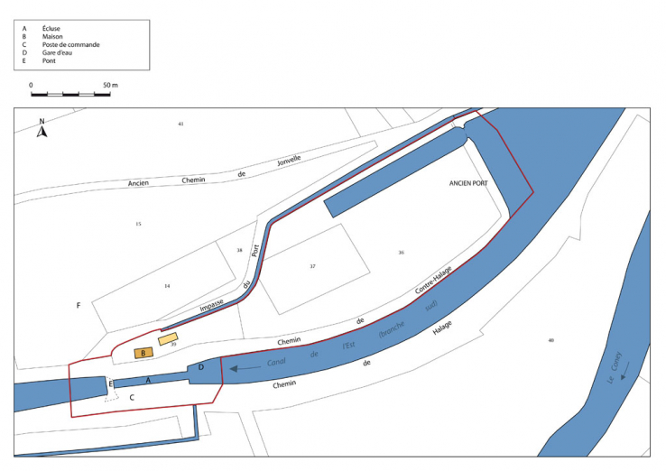 Plan masse et de situation. © Région Bourgogne-Franche-Comté, Inventaire du patrimoine