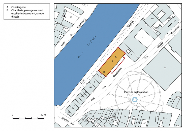 Plan-masse et de situation. © Région Bourgogne-Franche-Comté, Inventaire du patrimoine Plan-masse et de situation. © Région Bourgogne-Franche-Comté, Inventaire du patrimoine