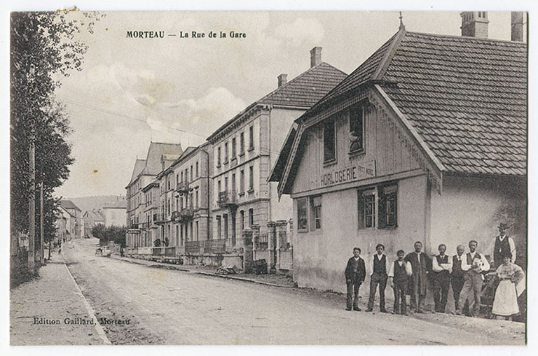 Morteau - La rue de la Gare, 1er quart 20e siècle [décennie 1900]. © Région Bourgogne-Franche-Comté, Inventaire du patrimoine