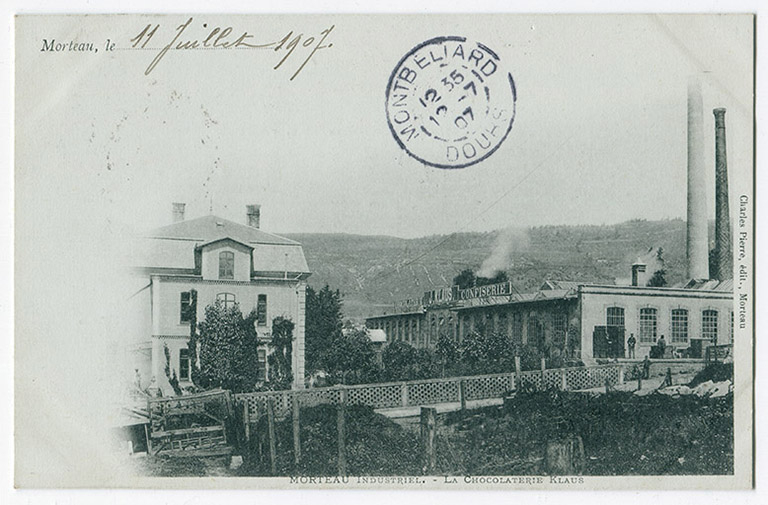 Morteau industriel. - La chocolaterie Klaus, limite 19e siècle 20e siècle [avant 1907]. © Région Bourgogne-Franche-Comté, Inventaire du patrimoine