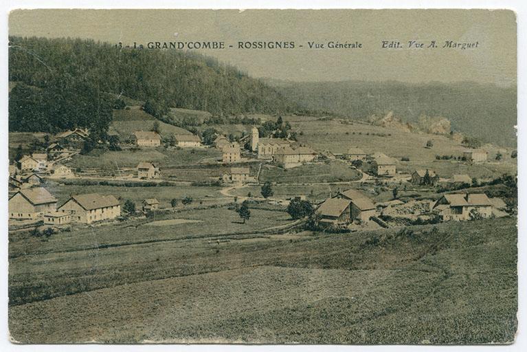 13 - La Grand'Combe - Rossignes [sic] - Vue générale, décennie 1920. © Région Bourgogne-Franche-Comté, Inventaire du patrimoine
