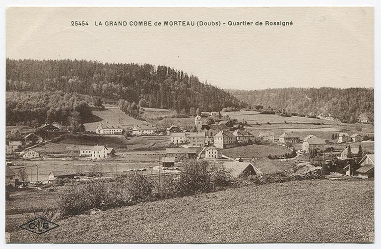 25454. La Grand Combe de Morteau (Doubs) - Quartier de Rossigné, décennie 1920 [avant 1927]. © Région Bourgogne-Franche-Comté, Inventaire du patrimoine