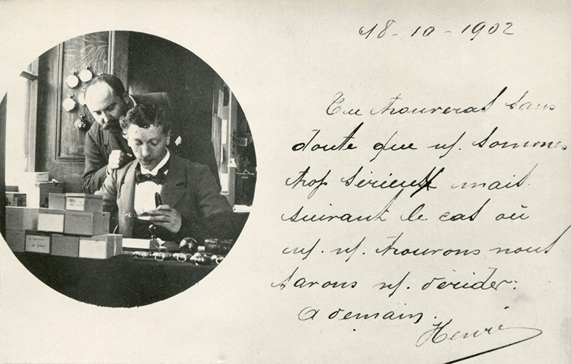 [Portrait d'Henri Vuez (assis) et d'un autre personnage], 18 octobre 1902. © Région Bourgogne-Franche-Comté, Inventaire du patrimoine