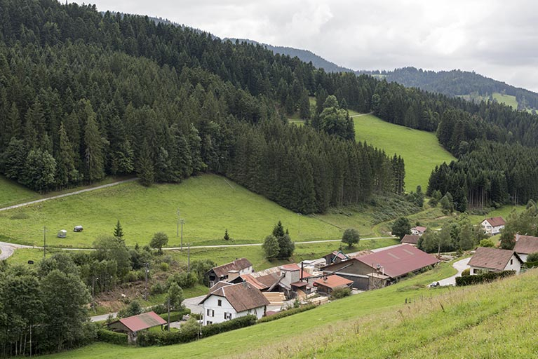 Vue d'ensemble plongeante sur le site, depuis le nord-est. © Région Bourgogne-Franche-Comté, Inventaire du patrimoine