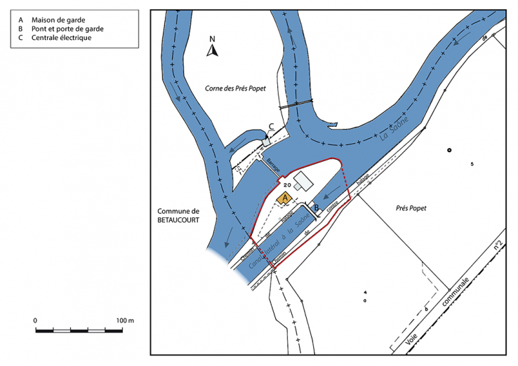Plan de masse et de situation. © Région Bourgogne-Franche-Comté, Inventaire du patrimoine Plan de masse et de situation. © Région Bourgogne-Franche-Comté, Inventaire du patrimoine