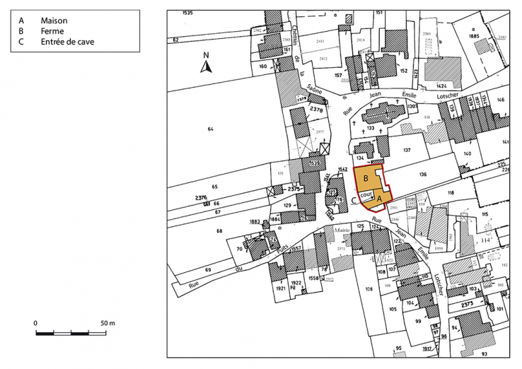 Plan masse et de situation. © Région Bourgogne-Franche-Comté, Inventaire du patrimoine