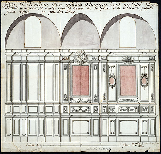 Proposition pour la décoration du choeur, 1767. © Région Bourgogne-Franche-Comté, Inventaire du patrimoine Proposition pour la décoration du choeur, 1767. © Région Bourgogne-Franche-Comté, Inventaire du patrimoine