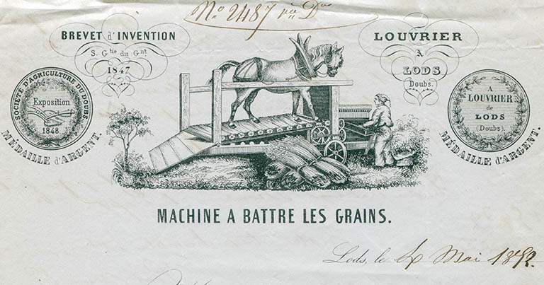 Papier à en-tête, 1852. © Région Bourgogne-Franche-Comté, Inventaire du patrimoine