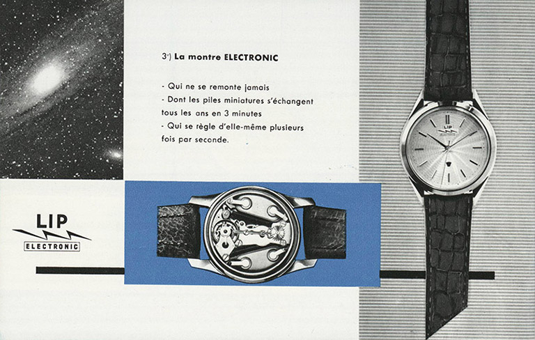 La montre Electronic, photogr., 1956. © Région Bourgogne-Franche-Comté, Inventaire du patrimoine La montre Electronic, photogr., 1956. © Région Bourgogne-Franche-Comté, Inventaire du patrimoine