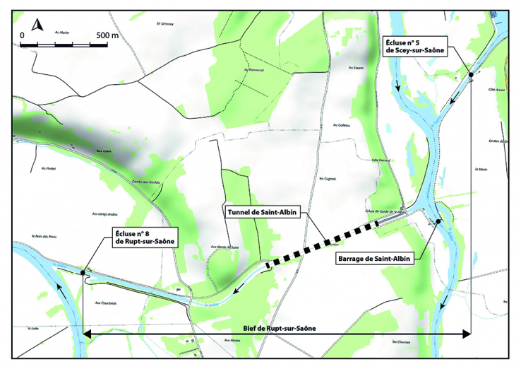 Plan de localisation (1/5 000). Extrait du ScanExpress classique © IGN 2018. © Région Bourgogne-Franche-Comté, Inventaire du patrimoine Plan de localisation (1/5 000). Extrait du ScanExpress classique © IGN 2018. © Région Bourgogne-Franche-Comté, Inventaire du patrimoine
