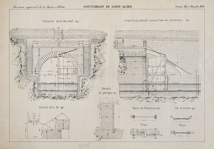 Service spécial de la Saône-Atlas, Souterrain de Saint-Albin [s.d]. © Région Bourgogne-Franche-Comté, Inventaire du patrimoine