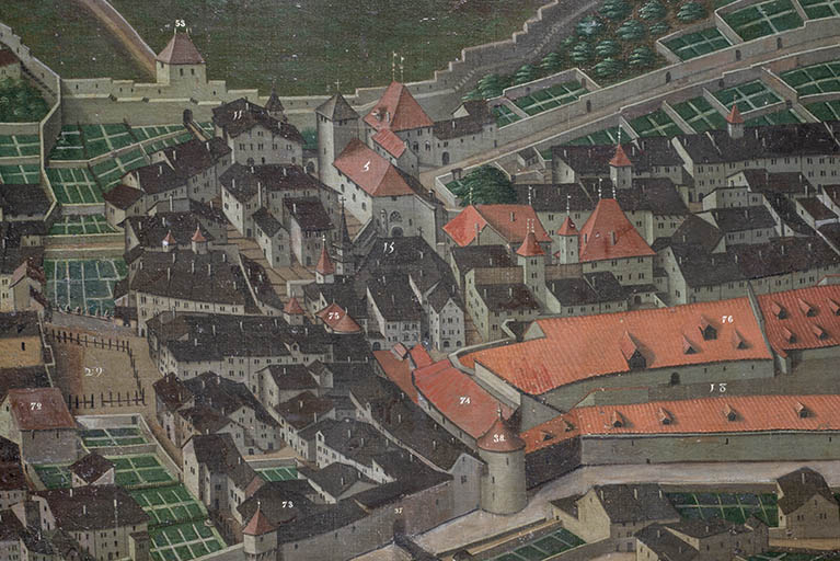  peinture place forte enceinte © Région Bourgogne-Franche-Comté, Inventaire du patrimoine