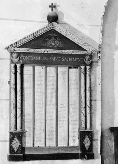 Vue d'ensemble du registre de la confrérie du saint sacrement. © Région Bourgogne-Franche-Comté, Inventaire du patrimoine