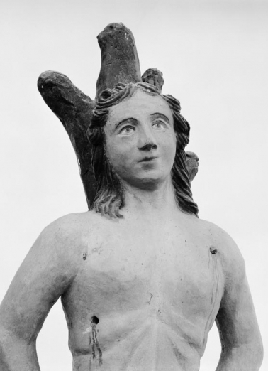 Détail du buste. © Région Bourgogne-Franche-Comté, Inventaire du patrimoine