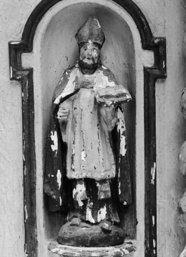 Détail : saint évêque. © Région Bourgogne-Franche-Comté, Inventaire du patrimoine