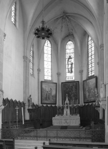Vue intérieure du choeur © Région Bourgogne-Franche-Comté, Inventaire du patrimoine
