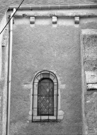 Elévation gauche, fenêtre et corniche du choeur © Région Bourgogne-Franche-Comté, Inventaire du patrimoine