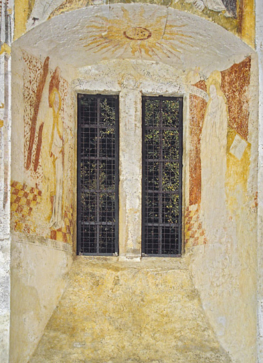 Mur Est : L'Annonciation, vue d'ensemble. © Région Bourgogne-Franche-Comté, Inventaire du patrimoine