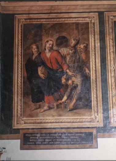 Guérison de la femme courbée par un esprit malin. © Région Bourgogne-Franche-Comté, Inventaire du patrimoine