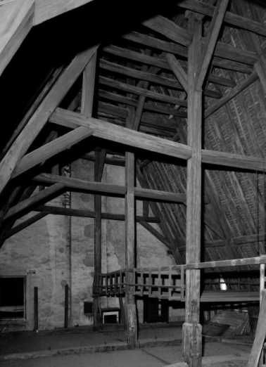 Grande aile sur cour : comble (au dessus de la chambre du Roi). © Région Bourgogne-Franche-Comté, Inventaire du patrimoine