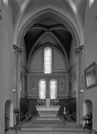 Vue rapprochée du choeur. © Région Bourgogne-Franche-Comté, Inventaire du patrimoine