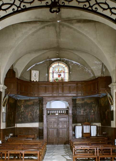 Chapelle : nef et tribune. © Région Bourgogne-Franche-Comté, Inventaire du patrimoine