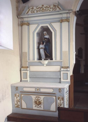 Autel-retable gauche. © Région Bourgogne-Franche-Comté, Inventaire du patrimoine