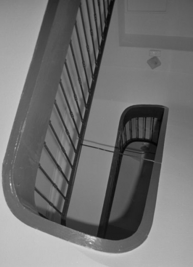 Vue de la partie supérieure de l'escalier. © Région Bourgogne-Franche-Comté, Inventaire du patrimoine