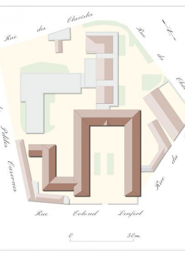 Plan-masse. © Région Bourgogne-Franche-Comté, Inventaire du patrimoine