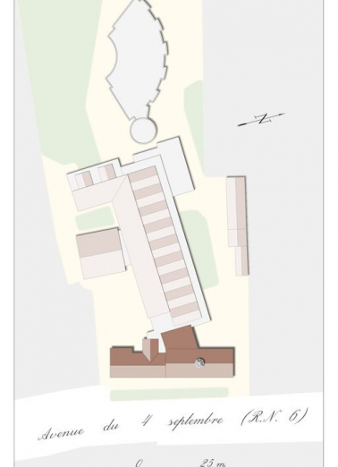 Plan-masse. © Région Bourgogne-Franche-Comté, Inventaire du patrimoine