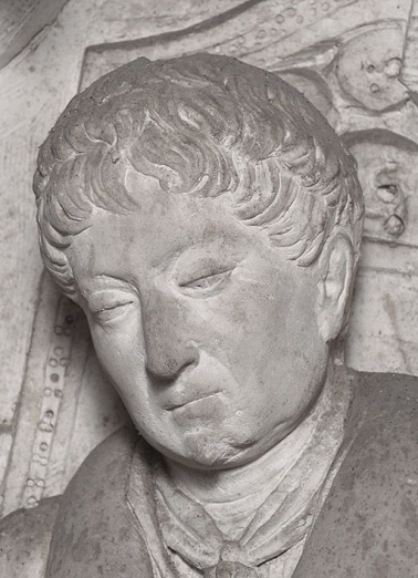 Détail : tête du marquis d'Aligre. © Région Bourgogne-Franche-Comté, Inventaire du patrimoine