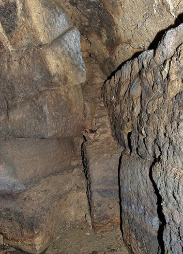 Angle de la section intermédiaire avec l'extrémité de la deuxième galerie. © Région Bourgogne-Franche-Comté, Inventaire du patrimoine