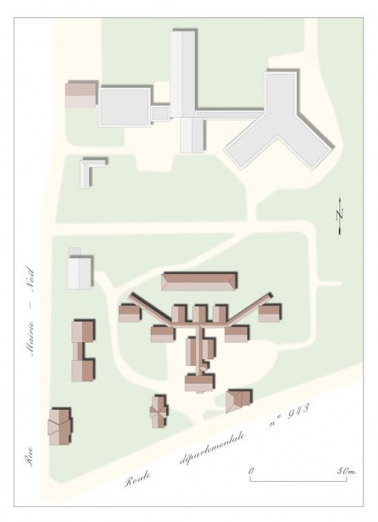 Plan-masse. © Région Bourgogne-Franche-Comté, Inventaire du patrimoine
