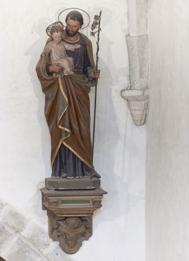 Statue de saint Joseph et l'Enfant Jésus : vue d'ensemble. © Région Bourgogne-Franche-Comté, Inventaire du patrimoine