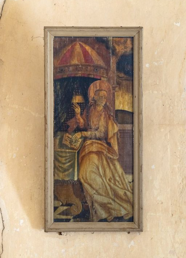 Panneau gauche : la Vierge. © Région Bourgogne-Franche-Comté, Inventaire du patrimoine