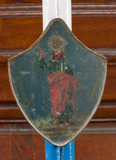 Cierge de procession : panonceau. © Région Bourgogne-Franche-Comté, Inventaire du patrimoine