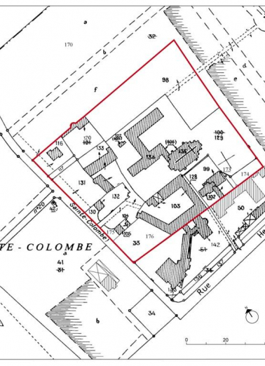 Plan-masse. © Région Bourgogne-Franche-Comté, Inventaire du patrimoine