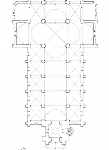 Plan au sol avec indication des couvrements. © Région Bourgogne-Franche-Comté, Inventaire du patrimoine Plan au sol avec indication des couvrements. © Région Bourgogne-Franche-Comté, Inventaire du patrimoine