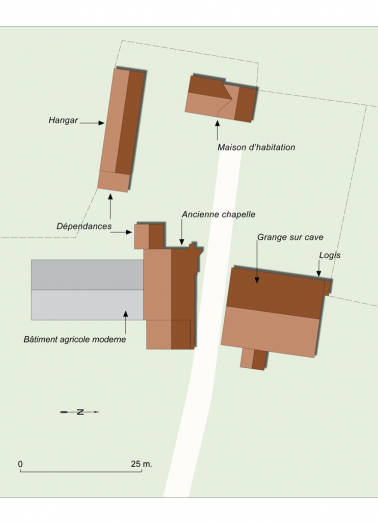 Plan masse au 1:500e. © Région Bourgogne-Franche-Comté, Inventaire du patrimoine