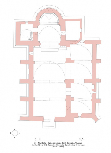 Plan de l'église. © Région Bourgogne-Franche-Comté, Inventaire du patrimoine