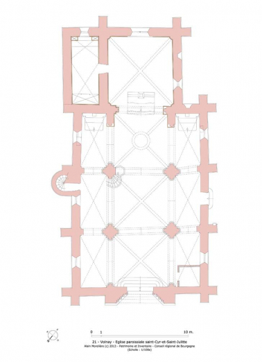 Plan de l'église. © Région Bourgogne-Franche-Comté, Inventaire du patrimoine