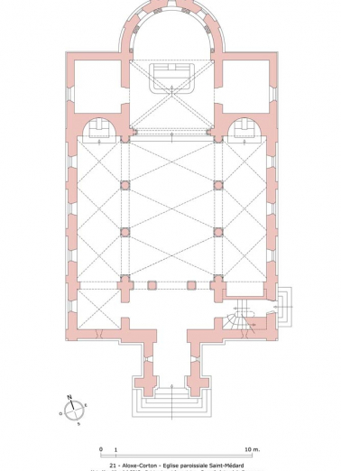 Plan de l'église. © Région Bourgogne-Franche-Comté, Inventaire du patrimoine
