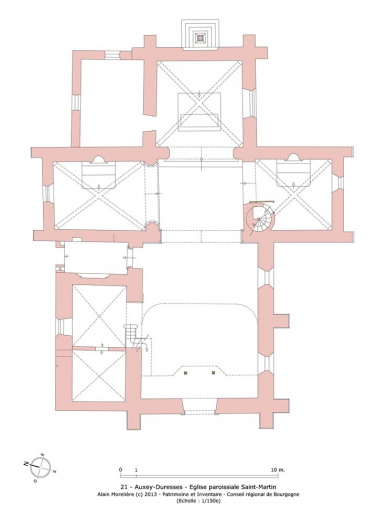 Plan de l'église. © Région Bourgogne-Franche-Comté, Inventaire du patrimoine