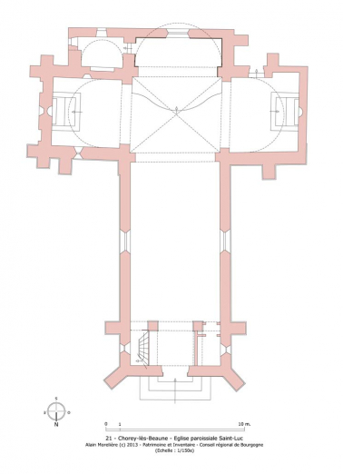 Plan de l'église. © Région Bourgogne-Franche-Comté, Inventaire du patrimoine
