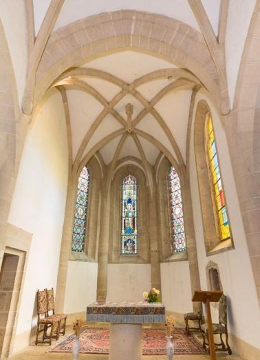 Vue de la voûte du choeur. © Région Bourgogne-Franche-Comté, Inventaire du patrimoine
